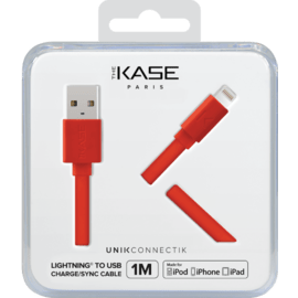 C&acirc;ble Lightning certifi&eacute; MFi Apple Charge/Sync (1M), Rouge Ardent