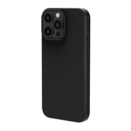 Coque antichoc en gel de silicone doux pour Apple iPhone 13 Pro Max, Noir satin