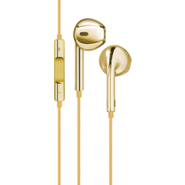 Case K Ecouteur avec micro et t&eacute;l&eacute;commande, Dor&eacute; m&eacute;tallique