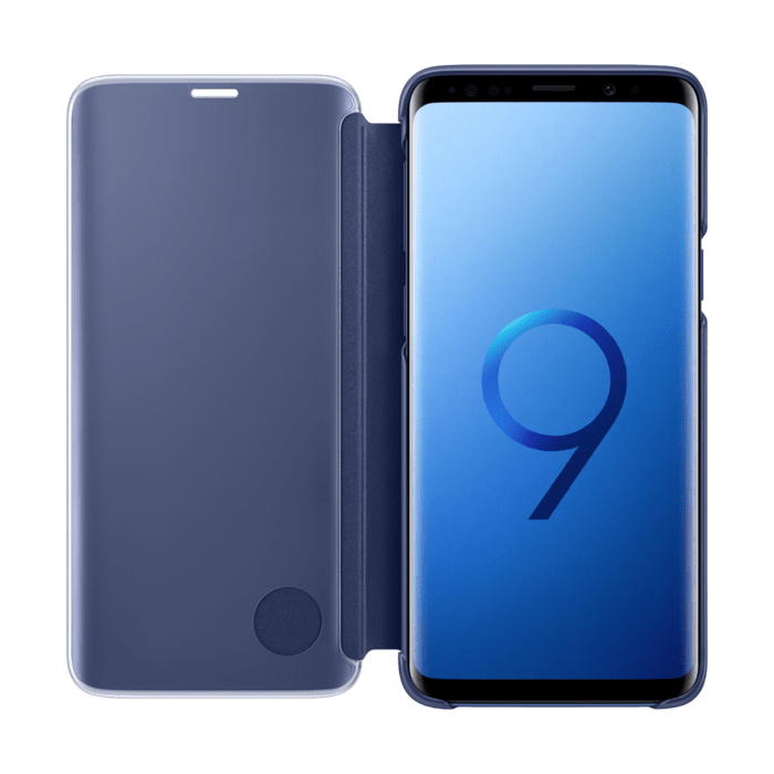 Clear View cover avec fonction Stand Bleu Galaxy S9