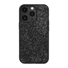 Coque Bling Strass pour Apple iPhone 14 Pro, Minuit Noir