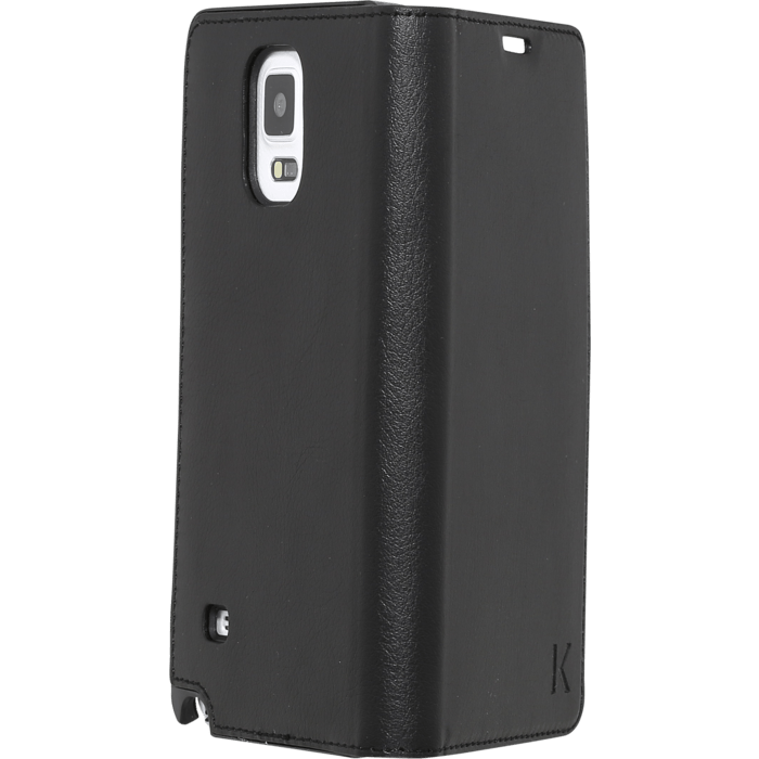 Coque clapet aimant&eacute;e avec pochette CB pour Samsung Galaxy Note 4, Noir