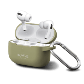 Coque Apple AirPods Pro en gel de silicone doux, Vert olive