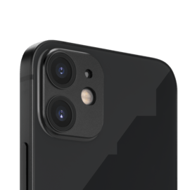 Metallic Alloy Camera Lens Protector for Apple iPhone 12, Onyx Black