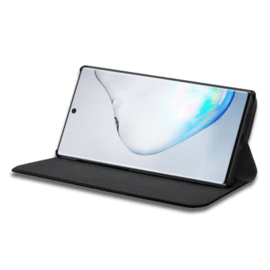 Custodia a fogli mobili con slot per schede e supporto per Samsung Galaxy Note10, nero