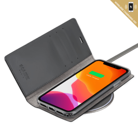 Diarycase 2.0 Genuine Leather flip case with magnetic stand for Apple iPhone 11, Midnight Black