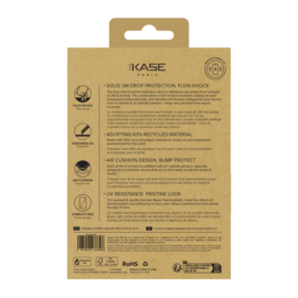 Coque hybride invisible fabriqu&eacute;e &agrave; 83 % de plastique recycl&eacute; pour Apple iPhone Duo, transparente