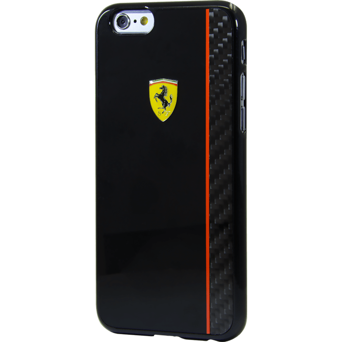 Ferrari Scuderia Coque carbone veritable pour Apple iPhone 6/6s, Noir
