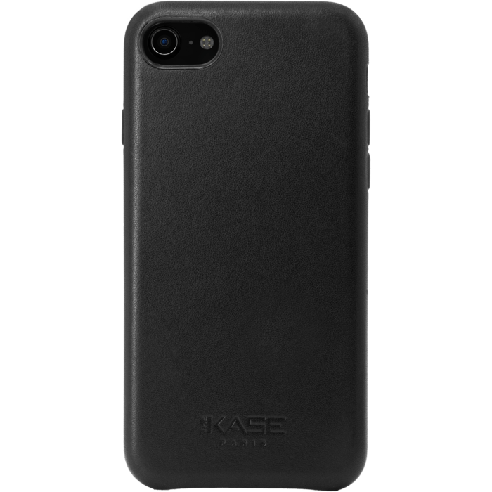 Coque en Cuir V&eacute;ritable Fabriqu&eacute;e &agrave; la Main&nbsp;pour Apple iPhone 7, Noir