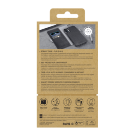 Etui & Coque robuste magn&eacute;tique 2-en-1 pour Apple iPhone 16, Noir Onyx