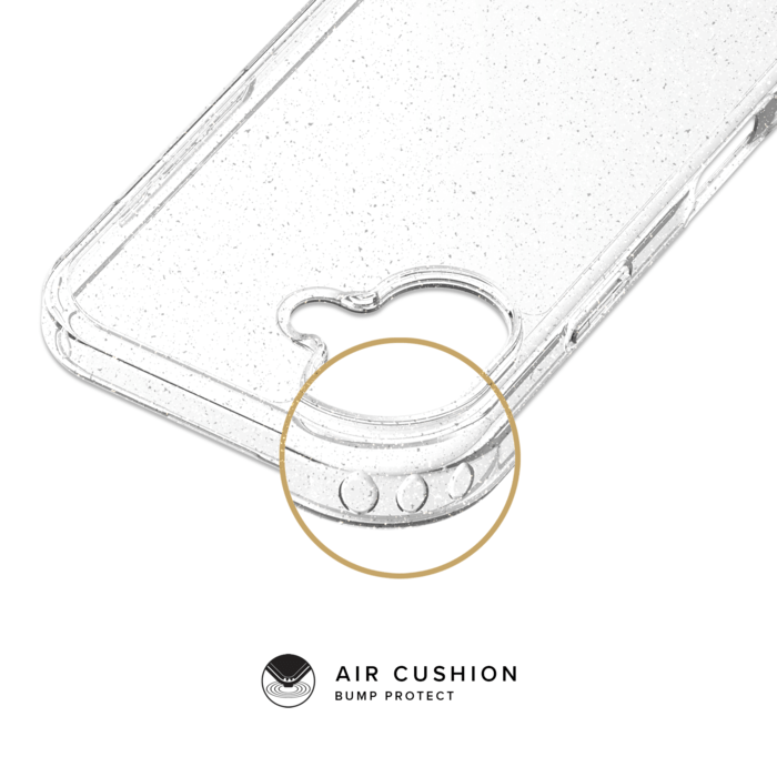 Coque hybride &eacute;tincelante invisible GEN 2.0 83% de plastique recycl&eacute; pour Apple iPhone 17, Transparente