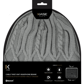 Casque Bluetooth Bonnet maille torsad&eacute;e