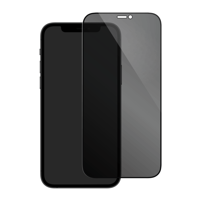 Protection d'écran Privée en verre trempé (100% de surface couverte) pour Apple iPhone 12 Pro Max, Noir