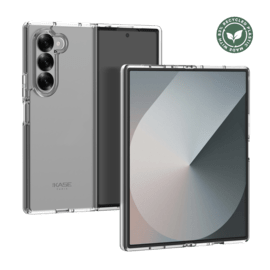 Coque hybride invisible fabriqu&eacute;e &agrave; 83 % de plastique recycl&eacute; pour Samsung Galaxy Z Fold6, transparente