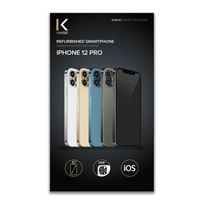 iPhone 12 Pro reconditionn&eacute; 128 Go, Bleu pacifique, d&eacute;bloqu&eacute;