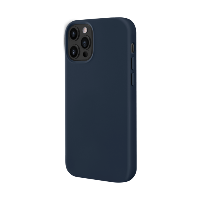 Coque en Gel de Silicone Doux pour iPhone 12/12 Pro, Bleu Oxford