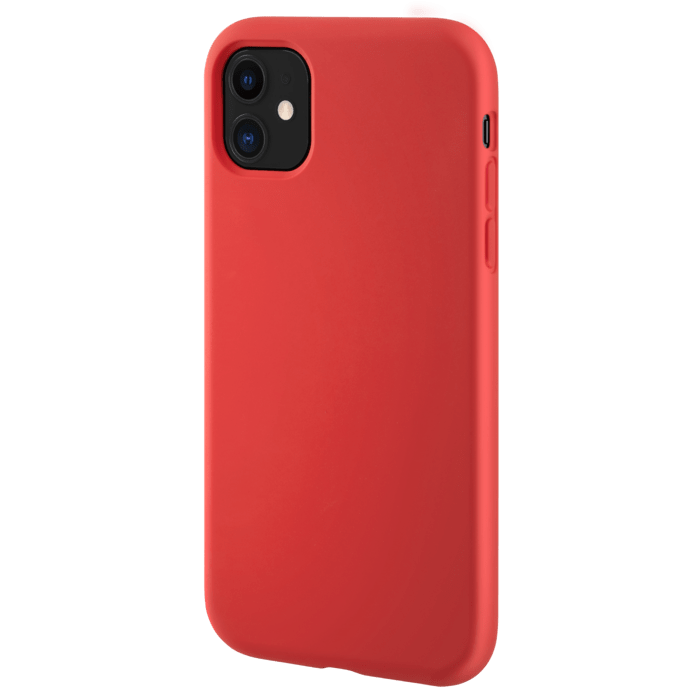 (D) Coque antichoc en gel de silicone doux pour Apple  iPhone 11, Rouge Ardent