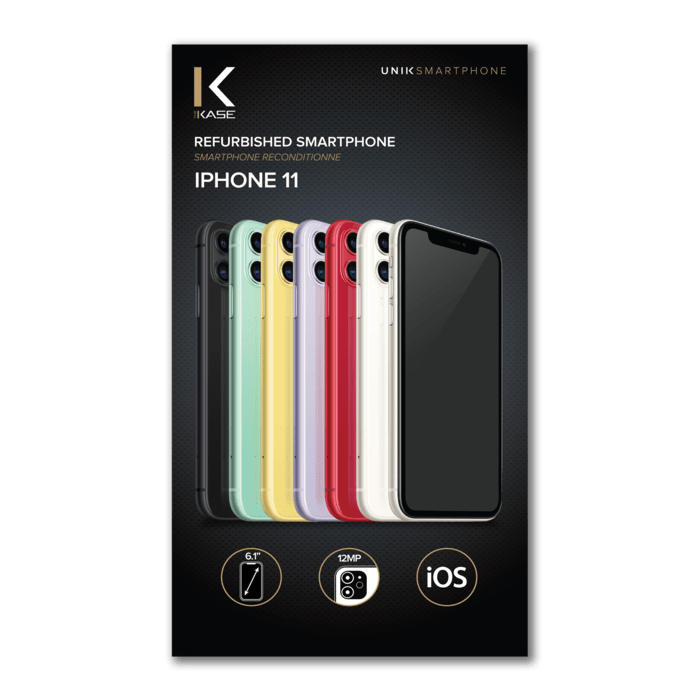 iPhone 11 reconditionn&eacute; 64 Go, Blanc, d&eacute;bloqu&eacute;