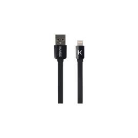 C&acirc;ble Lightning Plat vers USB (0.2m), Noir de Jais