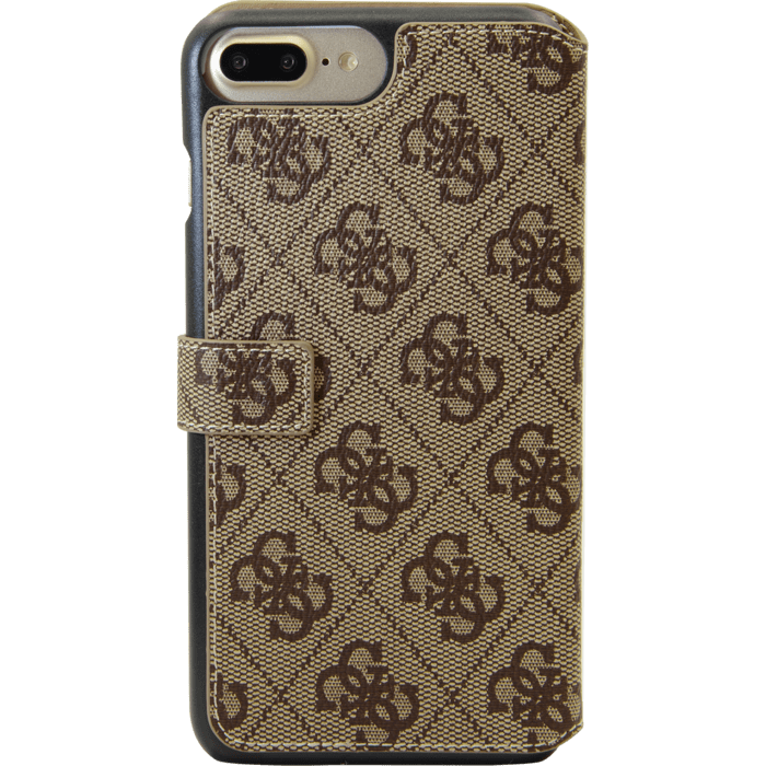 Guess Uptown &Eacute;tui pivotant de type livre pour Apple iPhone 6 Plus / 6s Plus / 7 Plus / 8 Plus, Marron