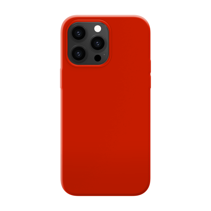 Coque antichoc en gel de silicone doux pour Apple iPhone 14 Pro Max, Rouge Ardent