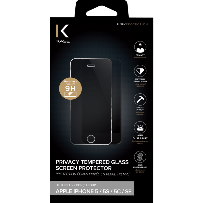 Protection d'&eacute;cran Priv&eacute;e en verre tremp&eacute; pour Apple iPhone 5/5s/5c/SE