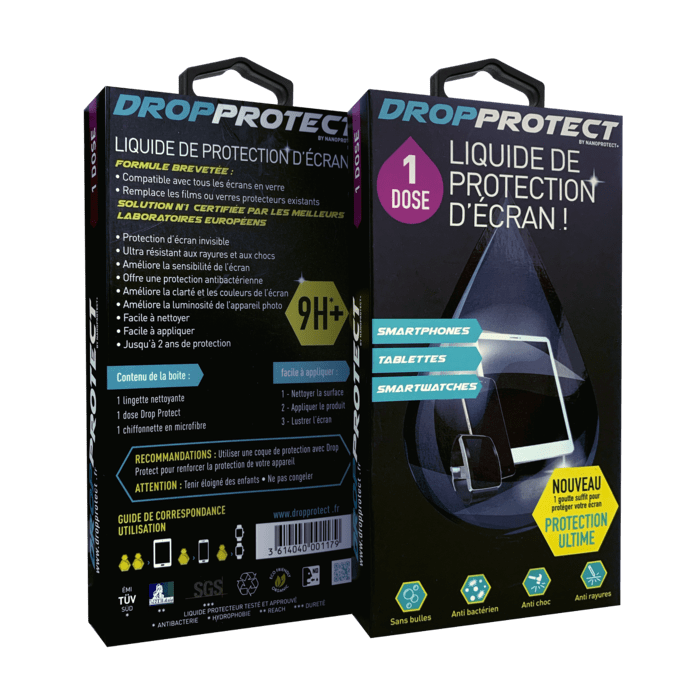 NanoProtect + DropProtect Liquid Screen Protector per smartphone / tablet / smartwatch (1 dose)