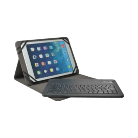 Clavier AZERTY bluetooth universel avec clapet, 7-8 pouces, Argent