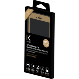 Protection d'écran en Alliage de Titane et verre trempé pour Apple iPhone 6/6s, Or