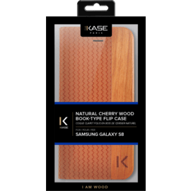 Coque Clapet pour Samsung Galaxy S8, Marron & Bois De Cerisier Naturel