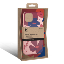 Vegan Bio 100% Zero Waste Antibacterial Case for Apple iPhone 11 Pro, Rhubarb Pink