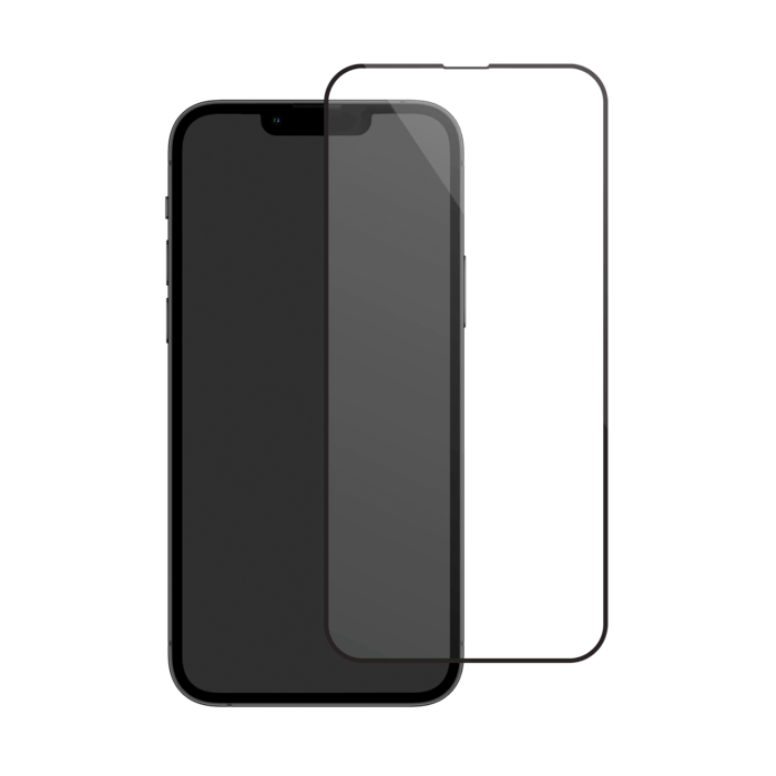Protection d'&eacute;cran en verre tremp&eacute; (60% verre tremp&eacute; recycl&eacute;) pour Apple iPhone 13/ 13 Pro/ 14, Noir