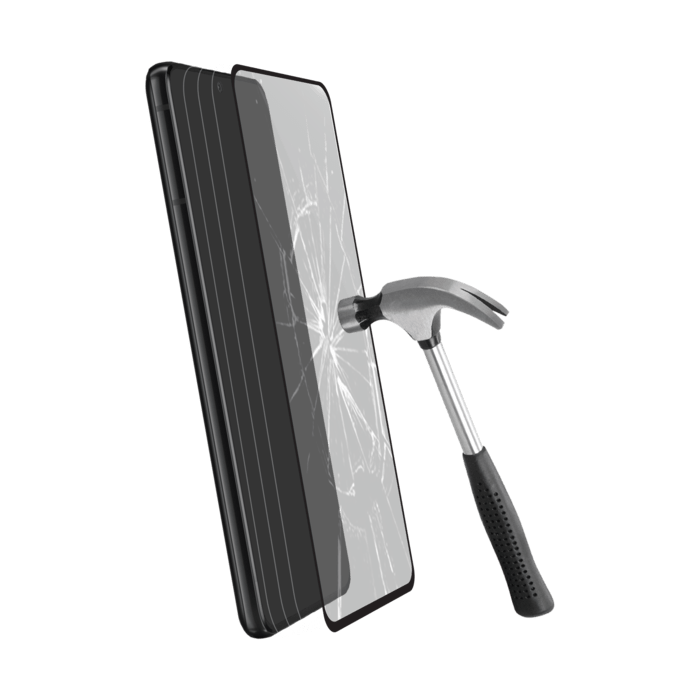 Protection d'&eacute;cran en verre tremp&eacute; (100% de surface couverte) pour Samsung Galaxy S22 5G, Noir