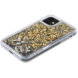 Coque Karl Lagerfeld Bling Bling avec breloques flottantes pour Apple iPhone 11, Or