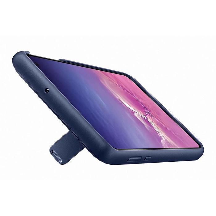 Coque renforc&eacute;e avec fonction Stand Bleu marine pour Galaxy S10E