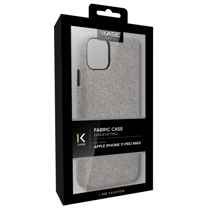 Coque en tissu pour Apple iPhone 11 Pro Max, Gris Sabre