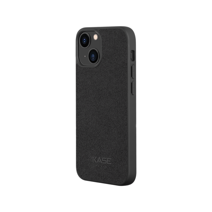 Coque en Su&egrave;de Alcantara pour Apple iPhone 13 mini, Noir Minuit