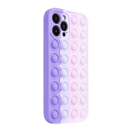 Coque Popping Bubble pour Apple iPhone 12 Pro Max, Bleu Vert