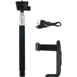 SmartFoto Compact Bluetooth Selfie Stick, Noir