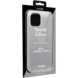 Coque slim pailletée étincelante pour Apple Apple iPhone 11 Pro, Argent
