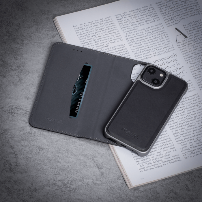 &Eacute;tui et Coque slim magn&eacute;tique 2-en-1 GEN 2.0 pour Apple iPhone 13 mini, Noir