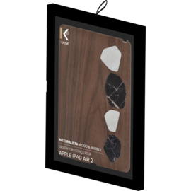 Naturalista Coque mabre-bois Noyer pour Apple iPad Air 2, Blanc & Noir