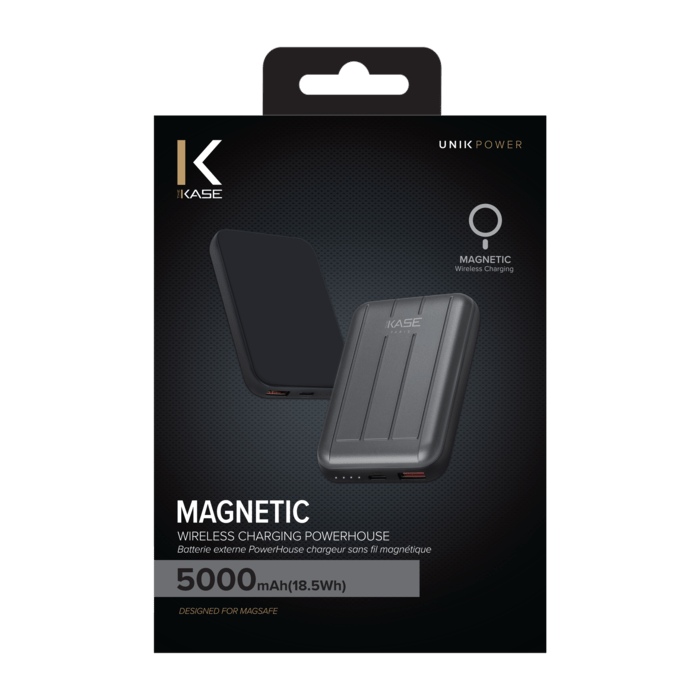 Magnetic Wireless Charging PowerHouse 5 000mAh (18.5Wh), Space Grey