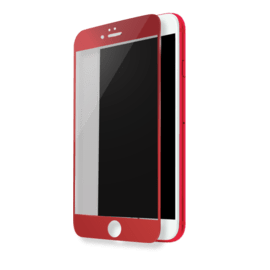 Protection d'écran en verre trempé (100% de surface couverte) pour iPhone 7 Plus, Rouge