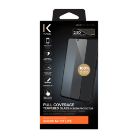 Protection d'écran en verre trempé (100% de surface couverte) pour Xiaomi 10T Lite, Noir