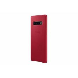 Case Coque en cuir Rouge bordeaux pour Galaxy S10+