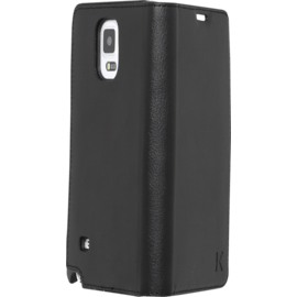 Coque clapet aimant&eacute;e avec pochette CB pour Samsung Galaxy Note 4, Noir