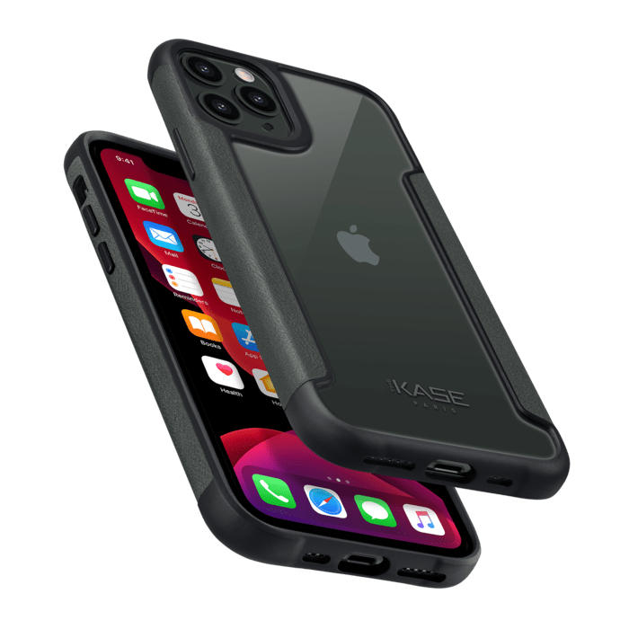 Coque hybride vintage for Apple iPhone 11 Pro Max, Vert bor&eacute;ale
