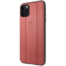 Ferrari Off Track Genuine leather case for Apple iPhone 11 Pro Max, Red