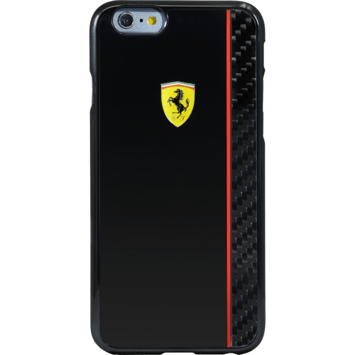 Ferrari Scuderia Coque carbone veritable pour Apple iPhone 6/6s, Noir